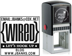 Wired Custom Self-Inking Stamps by More Than Paper (4924)