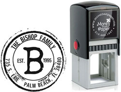 Distressed Initial Custom Self-Inking Stamps by More Than Paper (4924)