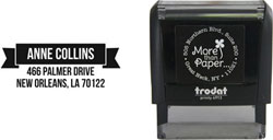 Banner Name Custom Self-Inking Stamps by More Than Paper (4915)