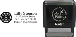 Stenson Initial Custom Self-Inking Stamps by More Than Paper (4915)