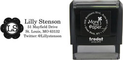 Stenson Initials Custom Self-Inking Stamps by More Than Paper (4915)