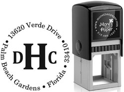 Classic Monogram Custom Self-Inking Stamps by More Than Paper
