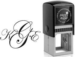 Formal Monogram Custom Self-Inking Stamps by More Than Paper (4924)