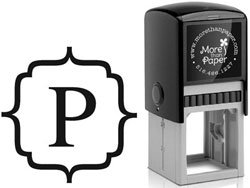 Framed Block Initial Custom Self-Inking Stamps by More Than Paper