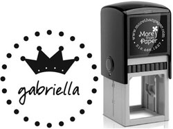 Princess Crown Custom Self-Inking Stamps by More Than Paper