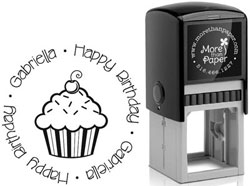 Cupcake Custom Self-Inking Stamps by More Than Paper (4924)