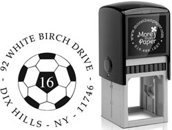 Soccer Ball Custom Self-Inking Stamps by More Than Paper (4924)