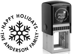 Snowflake Custom Self-Inking Stamps by More Than Paper
