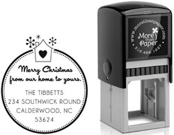 Merry Christmas Custom Self-Inking Stamps by More Than Paper