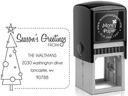 Christmas Tree Custom Self-Inking Stamps by More Than Paper