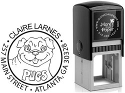 Pug Custom Self-Inking Stamps by More Than Paper (4924)