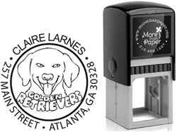 Golden Retreiver Custom Self-Inking Stamps by More Than Paper (4924)
