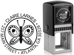 Butterfly Custom Self-Inking Stamps by More Than Paper (4924)