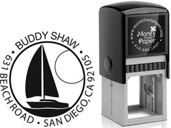 Sailboat Custom Self-Inking Stamps by More Than Paper (4924)