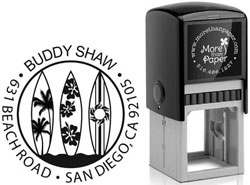 Surfboards Custom Self-Inking Stamps by More Than Paper (4924)