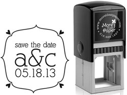 Save The Date Custom Self-Inking Stamps by More Than Paper (4924)