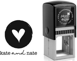 Heart Custom Self-Inking Stamps by More Than Paper (4924)