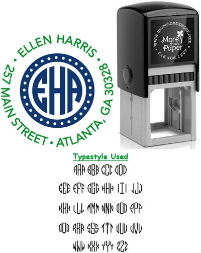 More Than Paper - Custom Self-Inking Stamps (Circle Monogram) More Than Paper - Custom Self-Inking Stamps (Circle Monogram)