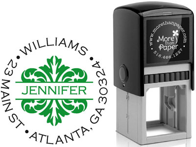 More Than Paper - Custom Self-Inking Stamps (Banded Damask) More Than Paper - Custom Self-Inking Stamps (Banded Damask)