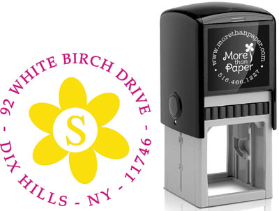 More Than Paper - Custom Self-Inking Stamps (Sunflower Initial) More Than Paper - Custom Self-Inking Stamps (Sunflower Initial)