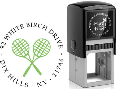 More Than Paper - Custom Self-Inking Stamps (Tennis Racquets) More Than Paper - Custom Self-Inking Stamps (Tennis Racquets)