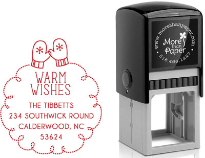 More Than Paper - Custom Self-Inking Stamps (Warm Wishes Mittens) More Than Paper - Custom Self-Inking Stamps (Warm Wishes Mittens)