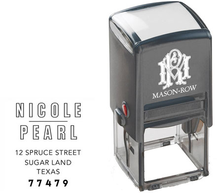 Square Self-Inking Stamp by Mason Row (Nicole)