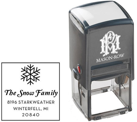 Square Self-Inking Stamp by Mason Row (Snow) Square Self-Inking Stamp by Mason Row (Snow)