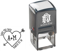 Square Self-Inking Stamp by Mason Row (Amber)