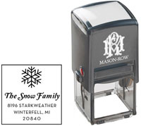Square Self-Inking Stamp by Mason Row (Snow)