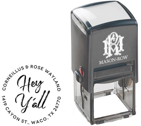 Square Self-Inking Stamp by Mason Row (Rose) Square Self-Inking Stamp by Mason Row (Rose)