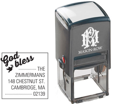 Square Self-Inking Stamp by Mason Row (God Bless)
