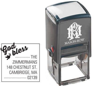 Square Self-Inking Stamp by Mason Row (God Bless) Square Self-Inking Stamp by Mason Row (God Bless)