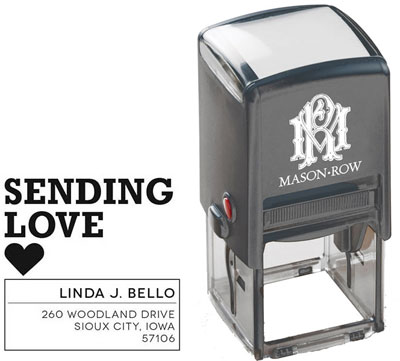 Square Self-Inking Stamp by Mason Row (Linda) Square Self-Inking Stamp by Mason Row (Linda)