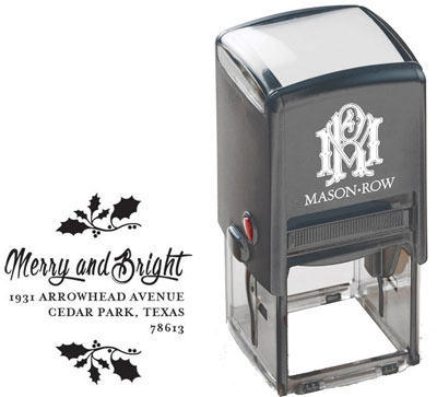 Square Self-Inking Stamp by Mason Row (Merry) Square Self-Inking Stamp by Mason Row (Merry)