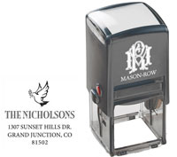 Square Self-Inking Stamp by Mason Row (Dove)