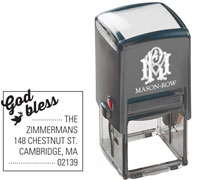 Square Self-Inking Stamp by Mason Row (God Bless)