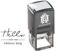 Square Self-Inking Stamp by Mason Row (Whitney)