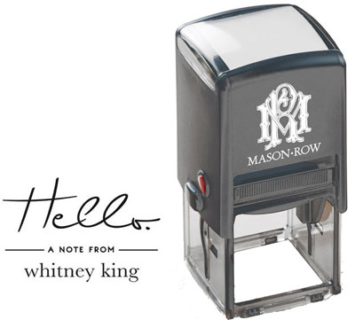 Square Self-Inking Stamp by Mason Row (Whitney)