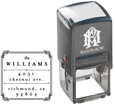 Square Self-Inking Stamp by Mason Row (Williams) Square Self-Inking Stamp by Mason Row (Williams)