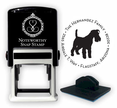 Noteworthy Collections - Custom Self-Inking Address Stampers (Airdale Terrier) Noteworthy Collections - Custom Self-Inking Address Stampers (Airdale Terrier)