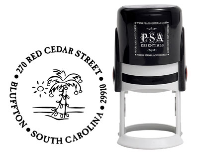 PSA Essentials - Custom Address Stamper (Holiday Palm - Holiday)