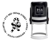 PSA Essentials - Custom Address Stamper (Candy Cane - Holiday)