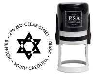 PSA Essentials - Custom Address Stamper (Star of David - Holiday)