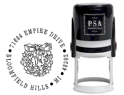 PSA Essentials - Custom Address Stamper (Wreath - Holiday) PSA Essentials - Custom Address Stamper (Wreath - Holiday)