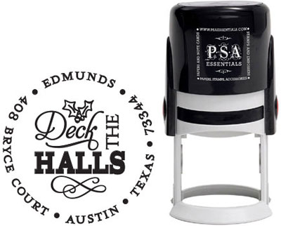 PSA Essentials - Custom Address Stamper (Deck The Halls - Holiday)