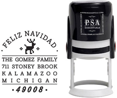 PSA Essentials - Custom Address Stamper (Feliz Navidad - Holiday)