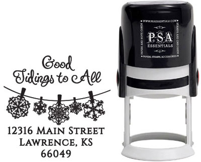 PSA Essentials - Custom Address Stamper (Good Tidings - Holiday)