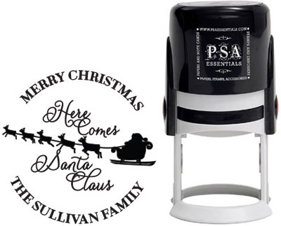 PSA Essentials - Custom Address Stamper (Here He Comes - Holiday) PSA Essentials - Custom Address Stamper (Here He Comes - Holiday)