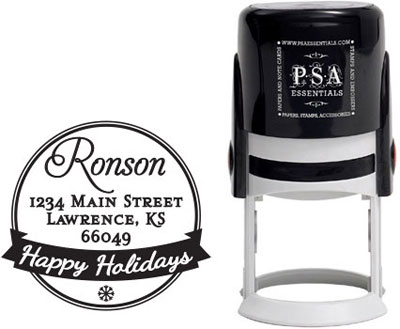 PSA Essentials - Custom Address Stamper (Holiday Banner - Holiday) PSA Essentials - Custom Address Stamper (Holiday Banner - Holiday)